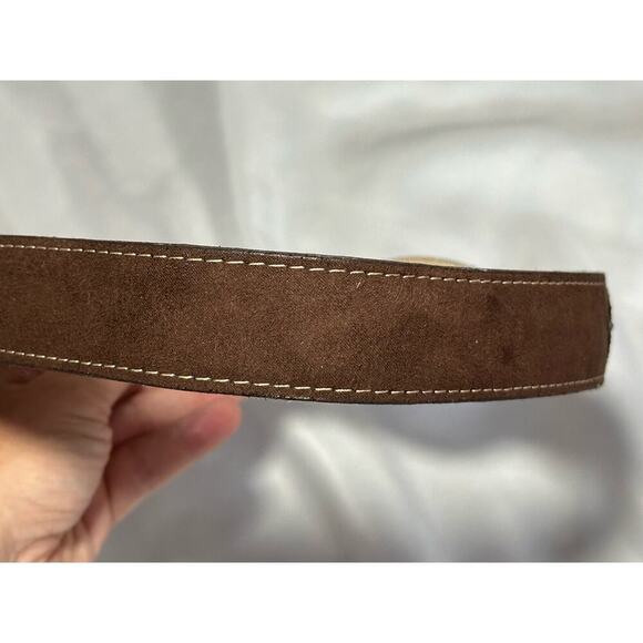 Bull head boys belt made in Mexico rodeo double suede country cowboy western sm - Picture 10 of 13